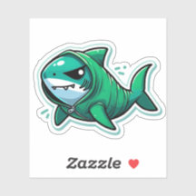 Shark Drawing: Deep Water Sticker #5