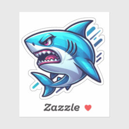 Shark Drawing: Deep Water Sticker #6