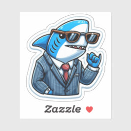 Shark Drawing: Deep Water Stickers #17 Aufkleber