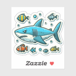 Shark Drawing: Deep Water Stickers #18 Aufkleber