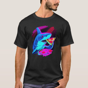 Shark Eating Pizza Cool Pizza Sharks T-Shirt