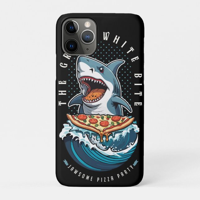 Shark Eating Pizza | Der große weiße Biss Jawsome Case-Mate iPhone Hülle (Rückseite)