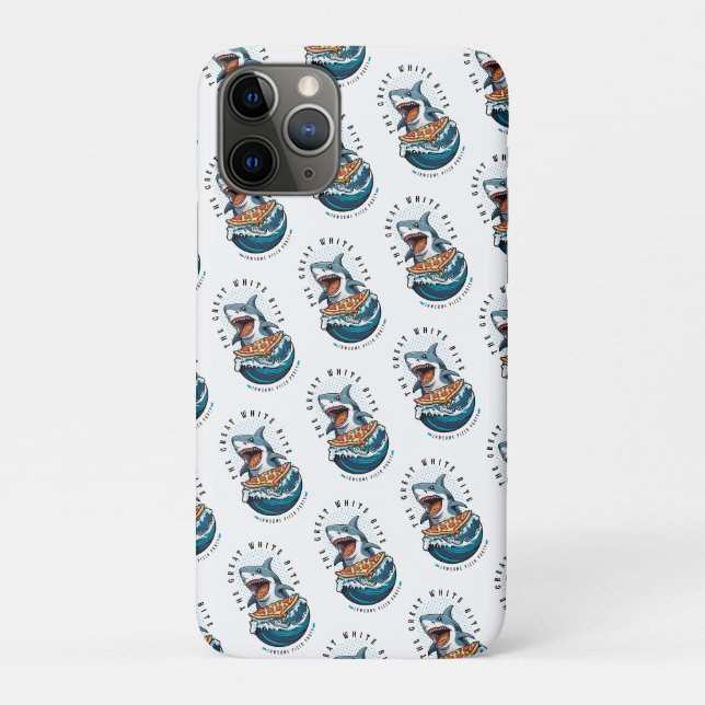 Shark Eating Pizza | Der große weiße Biss Jawsome Case-Mate iPhone Hülle (Rückseite)