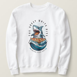 Shark Eating Pizza | Der große weiße Biss Jawsome Sweatshirt