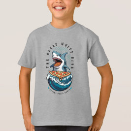 Shark Eating Pizza | Der große weiße Biss Jawsome T-Shirt