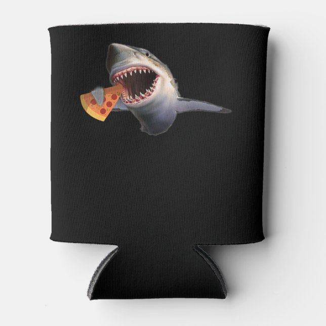 Shark Eating Pizza Shark Lovers Funny Gifts Dosenkühler (Vorderseite)