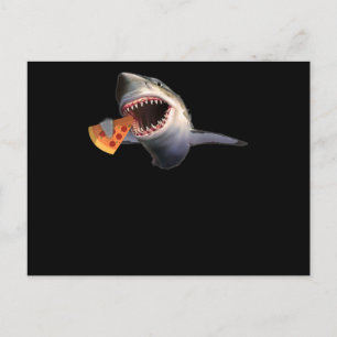 Shark Eating Pizza Shark Lovers Funny Gifts Postkarte