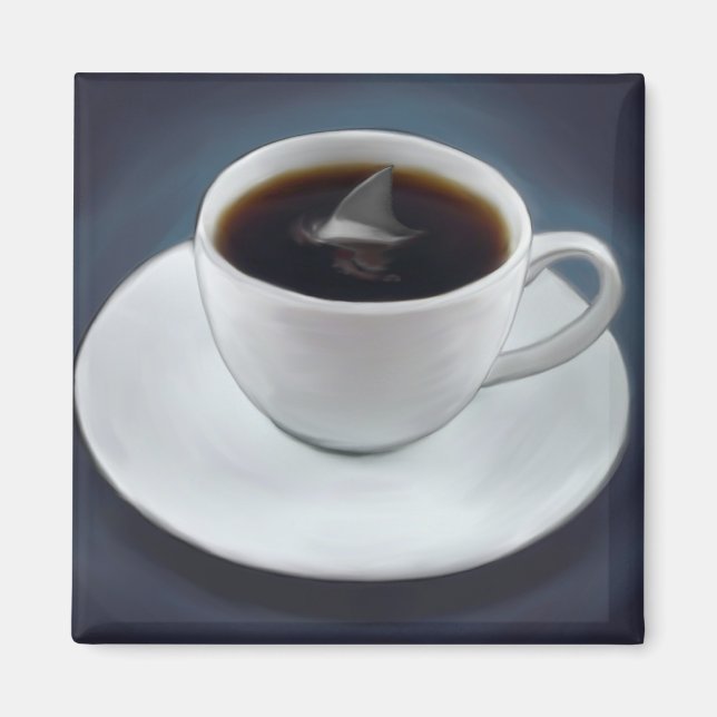 Shark Fin Coffee Magnet (Vorne)