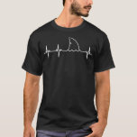 shark fish ocean white fin heartbeat graphic cool  T-Shirt<br><div class="desc">shark fish ocean white fin heartbeat graphic cool design</div>