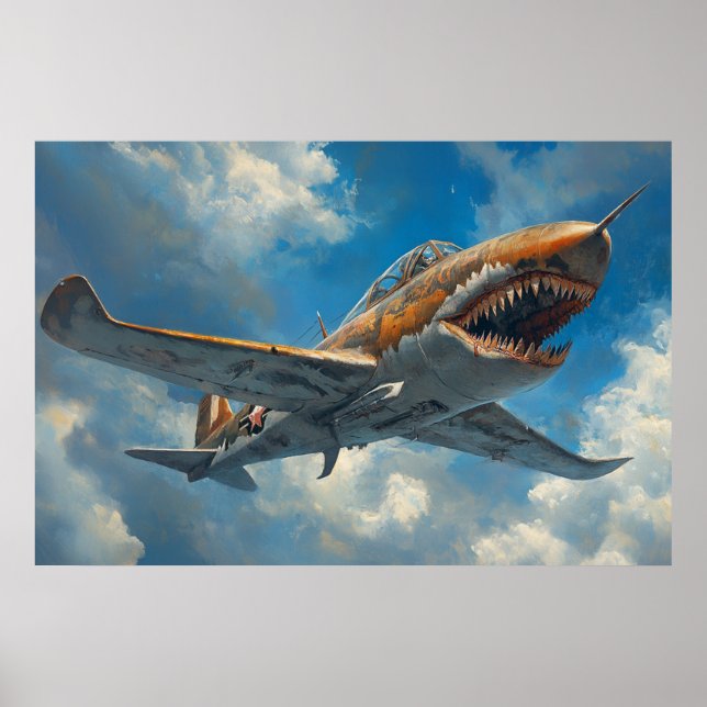 Shark Flugzeug Poster (Vorne)