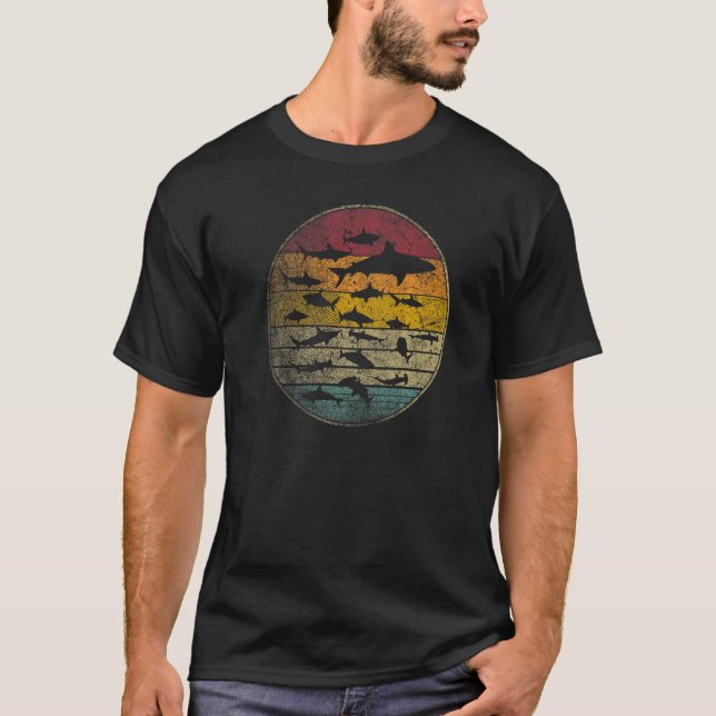 Shark Great White Hammer Head Bull Tiger 70er T-Shirt (Vorderseite)