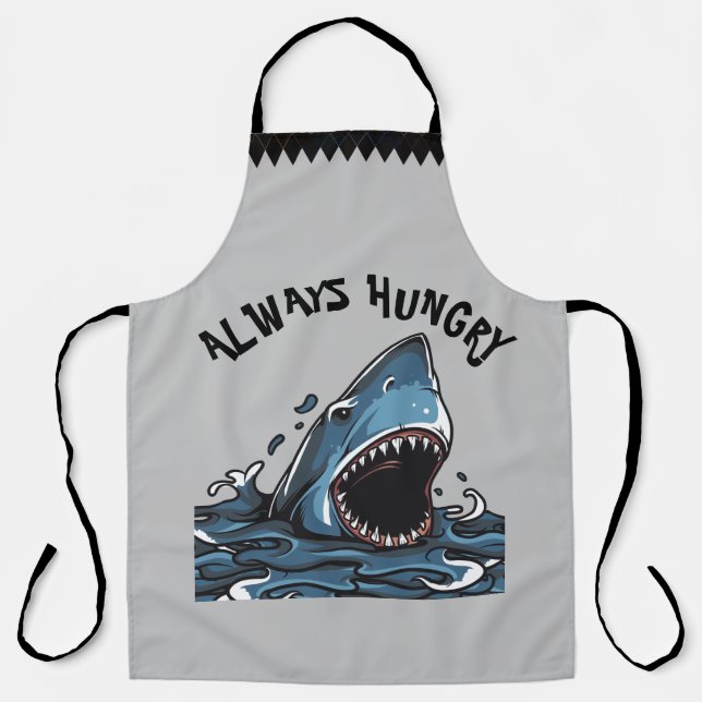 SHARK IST IMMER HUNGRY SCHÜRZE (Vorderseite)