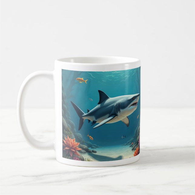 Shark Keramik Kaffee Tasse (Links)