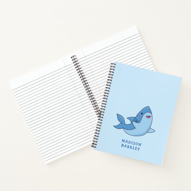 Shark Kid's Niedliches Kawaii-Notebook Notizbuch (Innenseite)