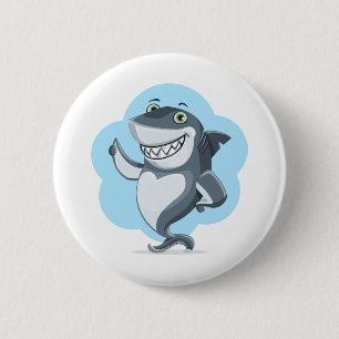 Shark Laughing Button