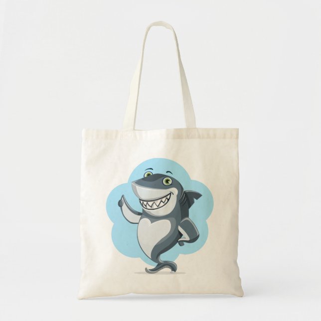 Shark Laughing Tragetasche (Vorne)