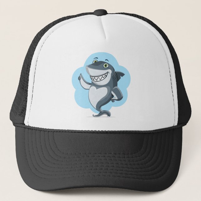 Shark Laughing Truckerkappe (Vorderseite)