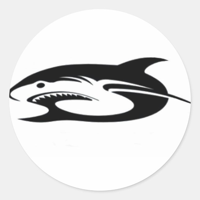 Shark-Logo-Produkte Runder Aufkleber (Vorderseite)