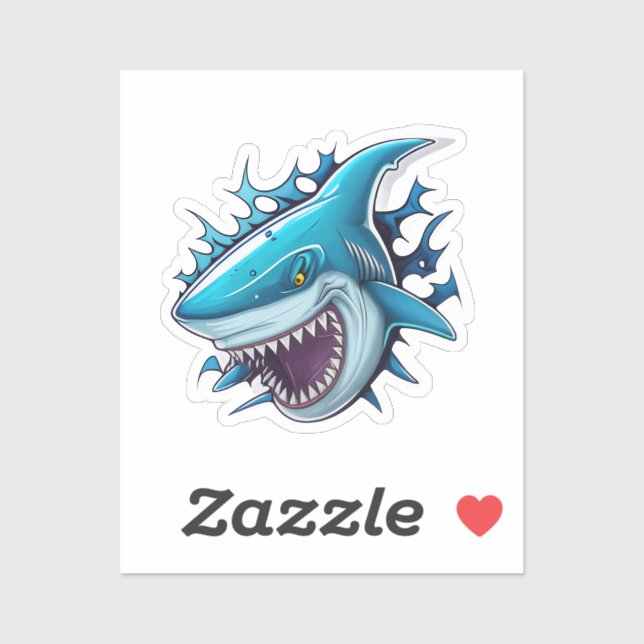 Shark logo T-Shirt Aufkleber (Blatt)