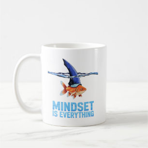"Shark Mindset Goldfish - Inspirationsmotivation Kaffeetasse