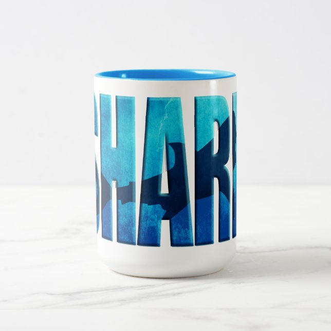 Shark Mug Zweifarbige Tasse (Mittel)