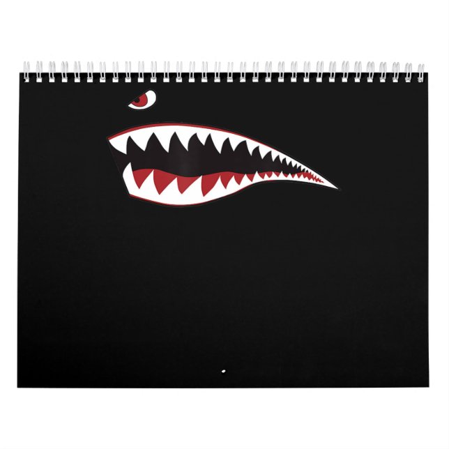 Shark Nose Art Green - Wwii Militär Flugzeug Kalender (Titelbild)