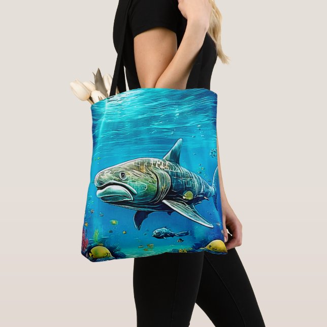 Shark Ocean Predator Art Tasche (Von Nahem)