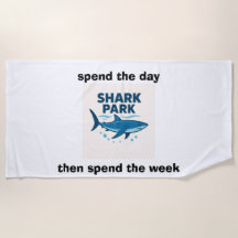 shark park beach towel