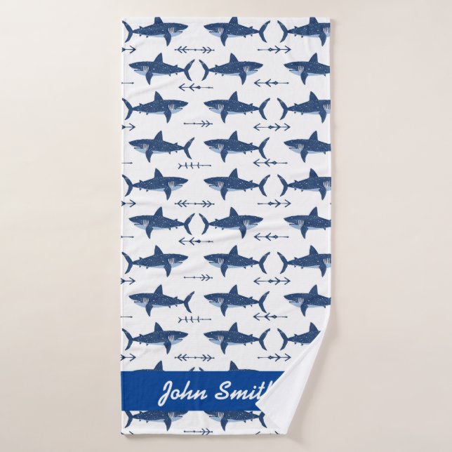 Shark Pattern Badehandtuch (Badehandtuch)