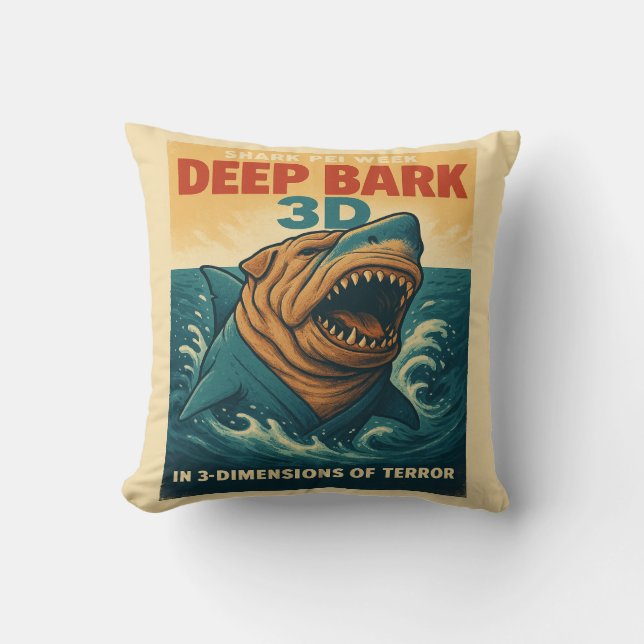Shark Pei Week: Deep Bark 3D Kissen (Vorderseite)