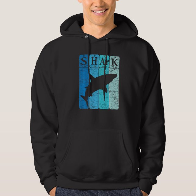 Shark Periodic Table Elements Retro Shark Selachim Hoodie (Vorderseite)