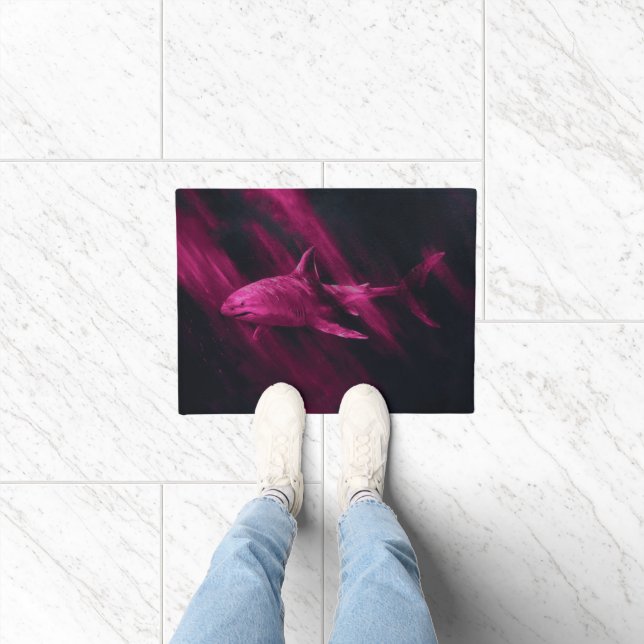 Shark Pink 18 x 24 Fußmatte (Indoor)