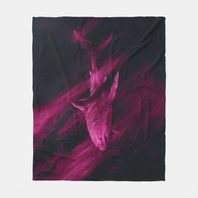 Shark Pink 50 x 60 Fleecedecke (Vorderseite)