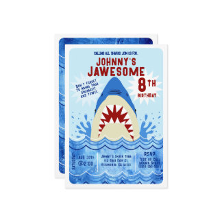 Shark Pool Party Einladung