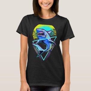 Shark Retro Punk 80er 90s T-Shirt