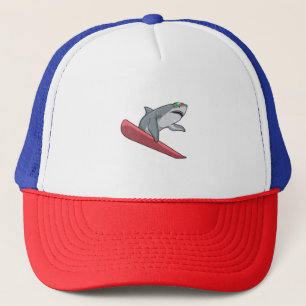 Shark Snowboarder Snowboard Truckerkappe