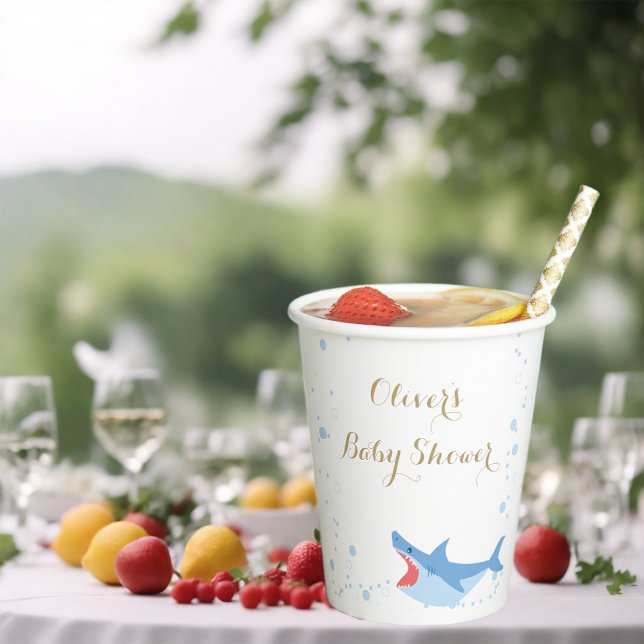 Shark Summer Boy Baby Dusche Pappbecher (Von Creator hochgeladen)