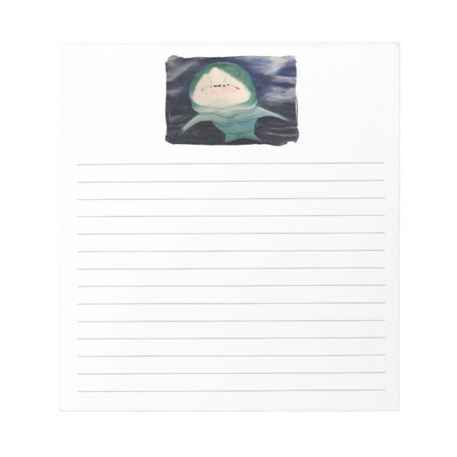Shark Swimming, Lined Notepads Notizblock (Vorderseite)