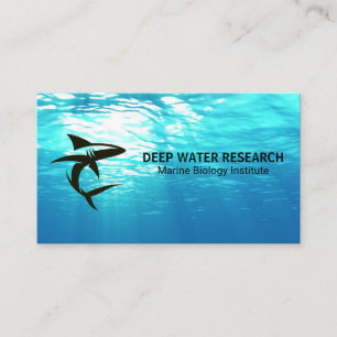 Shark Swimming Logo   Meerwasser Visitenkarte