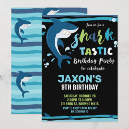 Shark-Tastic Birthday Party Shark Boys Pool Party Einladung