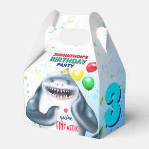Shark Theme Kindergeburtstag Geschenkschachtel