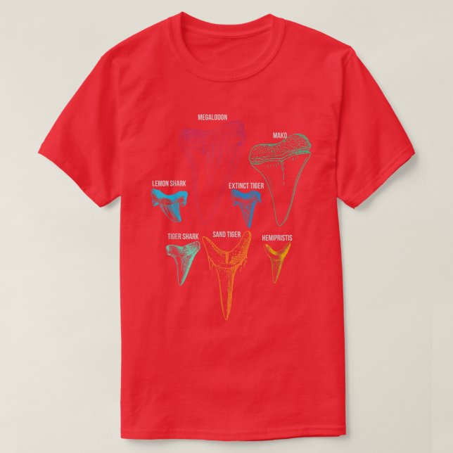Shark Tooth Hunting Identity Key T T-Shirt (Design vorne)