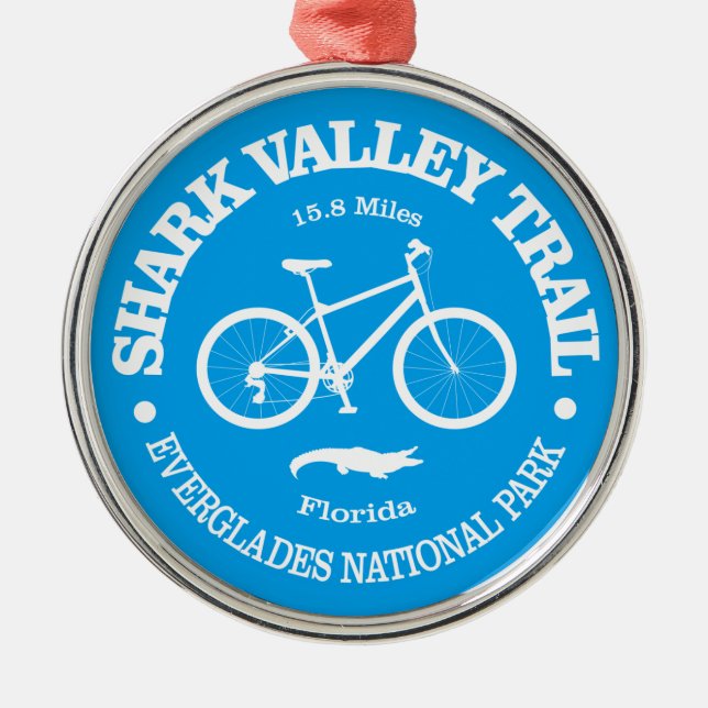Shark Valley Trail (Radfahren) Ornament Aus Metall (Vorne)