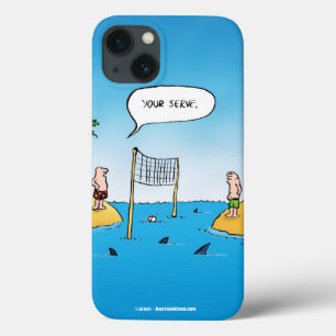 Shark Volleyball Funny Cartoon title_seo2