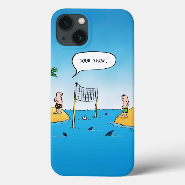 Shark Volleyball Funny Cartoon iPad Air Hüllen (Rückseite)