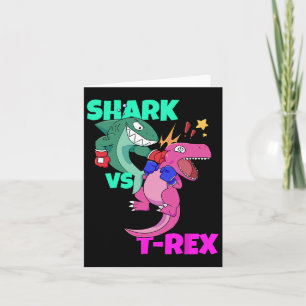 Shark Vs Dinosaur T Rex Boxhandschuhe für Kinder J Karte