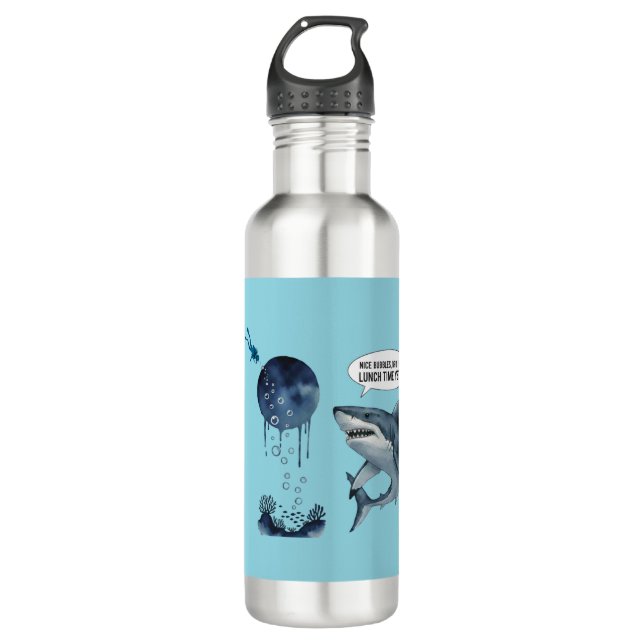 Shark water bottel  edelstahlflasche (Vorderseite)