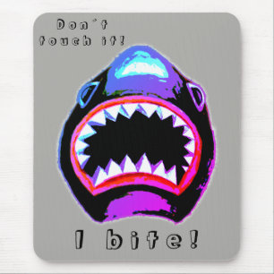 Shark Watercolor Pink Lila Illustration Mousepad