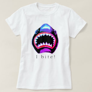 Shark Watercolor Pink Lila Illustration T-Shirt