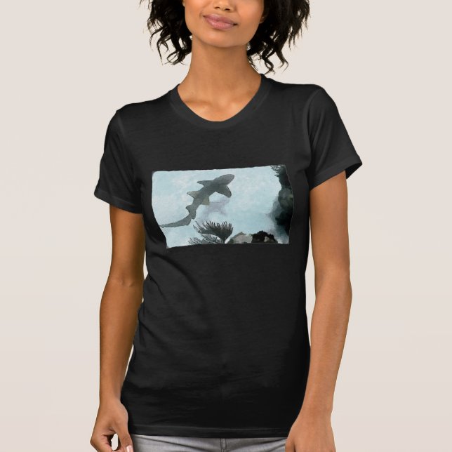 Shark Watercolor T-Shirt (Vorderseite)